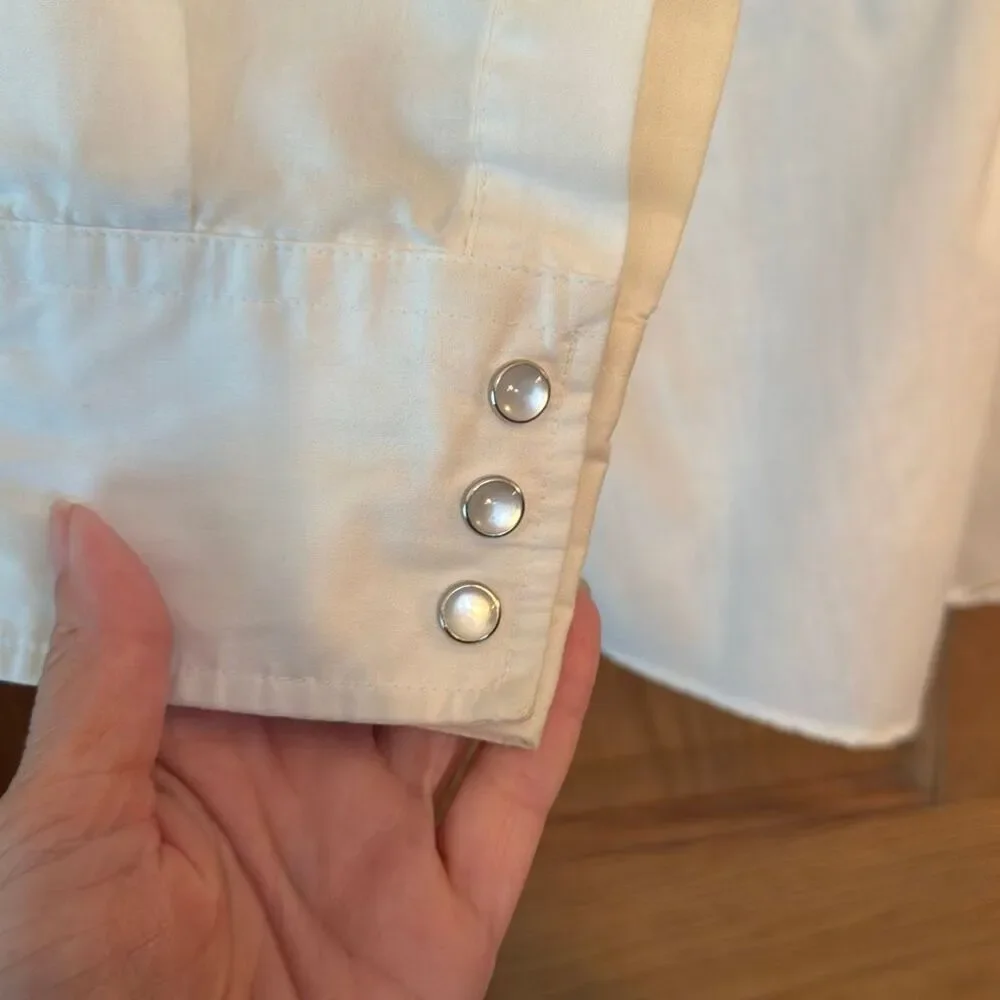 ATA Vintage 70s Authentic Western Pearl Snap Shirt Embroidered Peacock Floral Yo